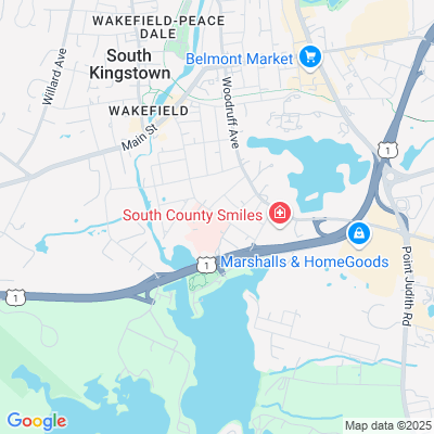Map of South County Hospital Inc, Wakefield, RI