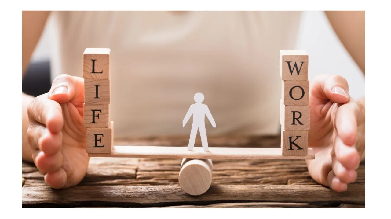A miniature see saw balancing blocks