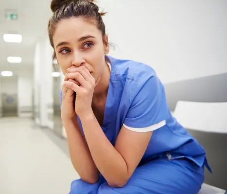 stressed out nurse feeling effects of violence and abuse in workplace