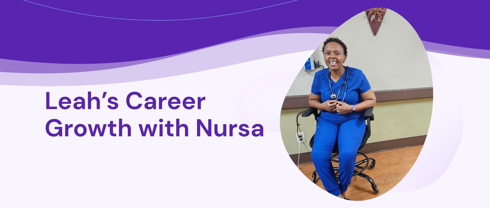 a template with a nurse's picture and text on the left