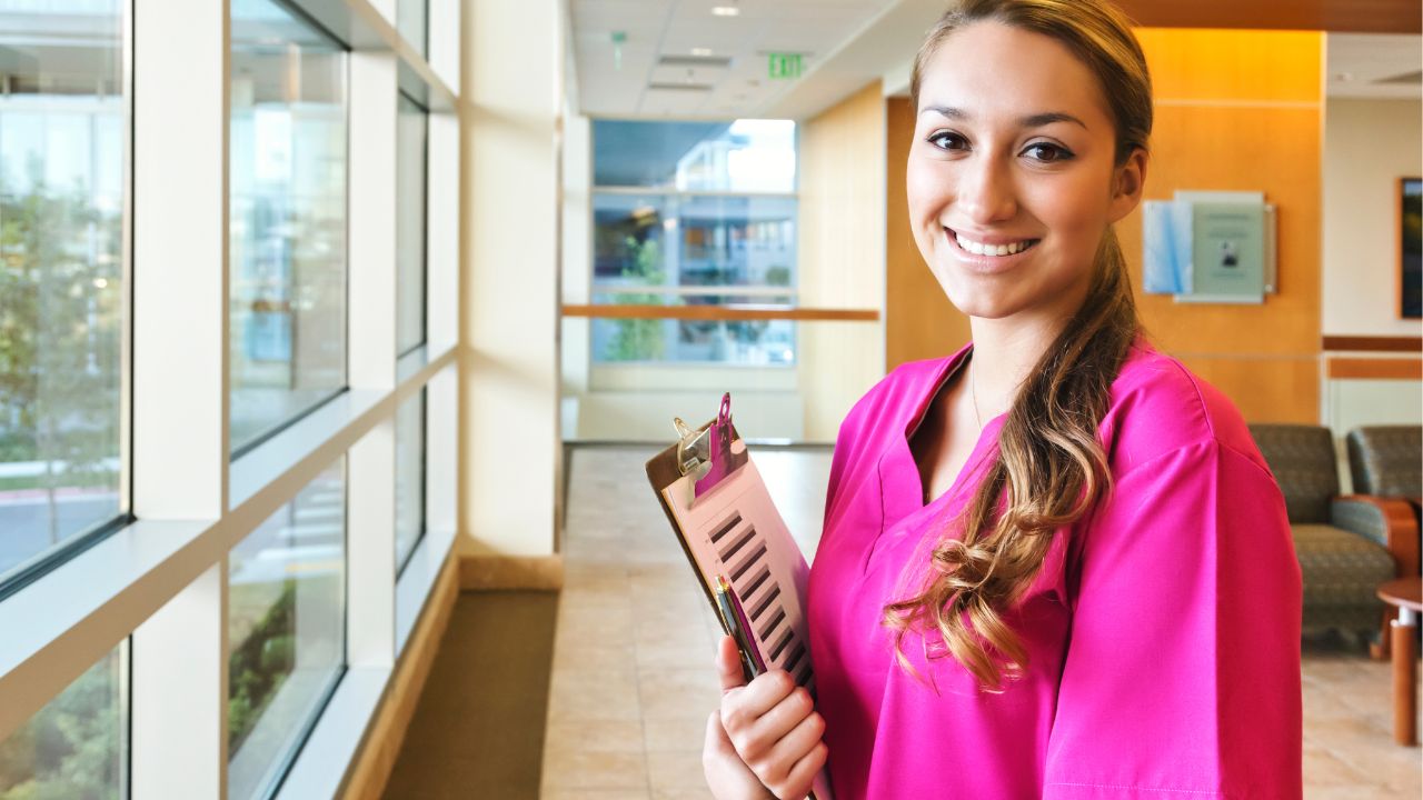 nurse with nice scrubs