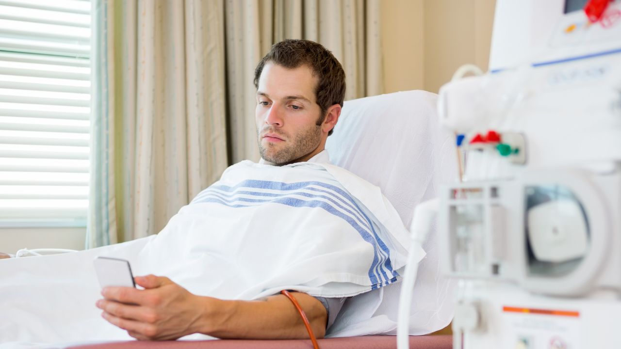 patient during dialysis