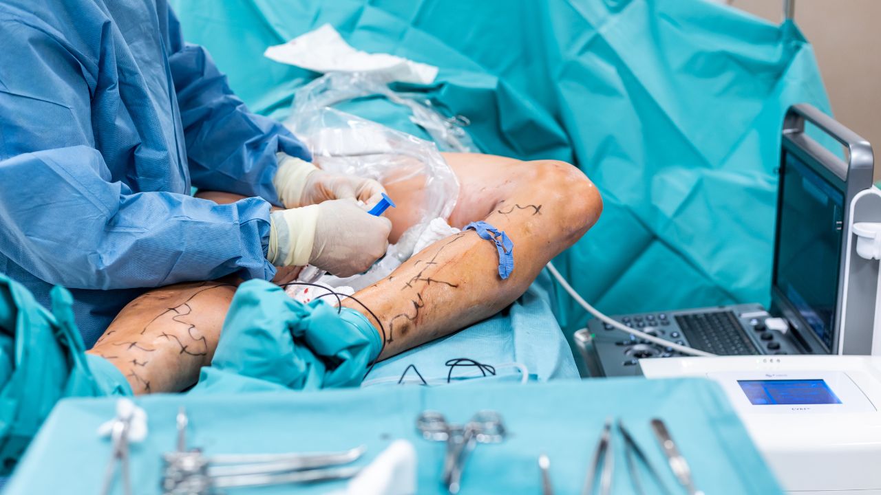 a patient with a doctor before a surgery