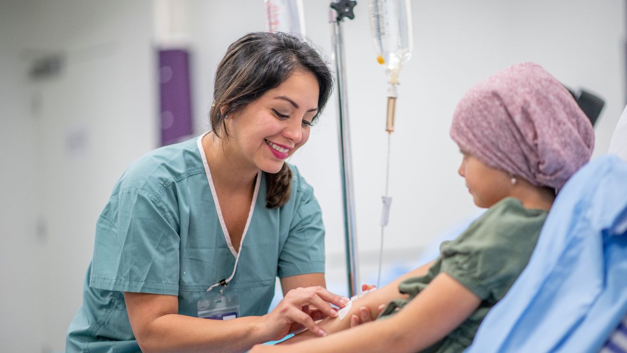 a nurse with a child like a patient