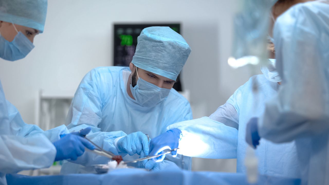 view of doctors during surgery