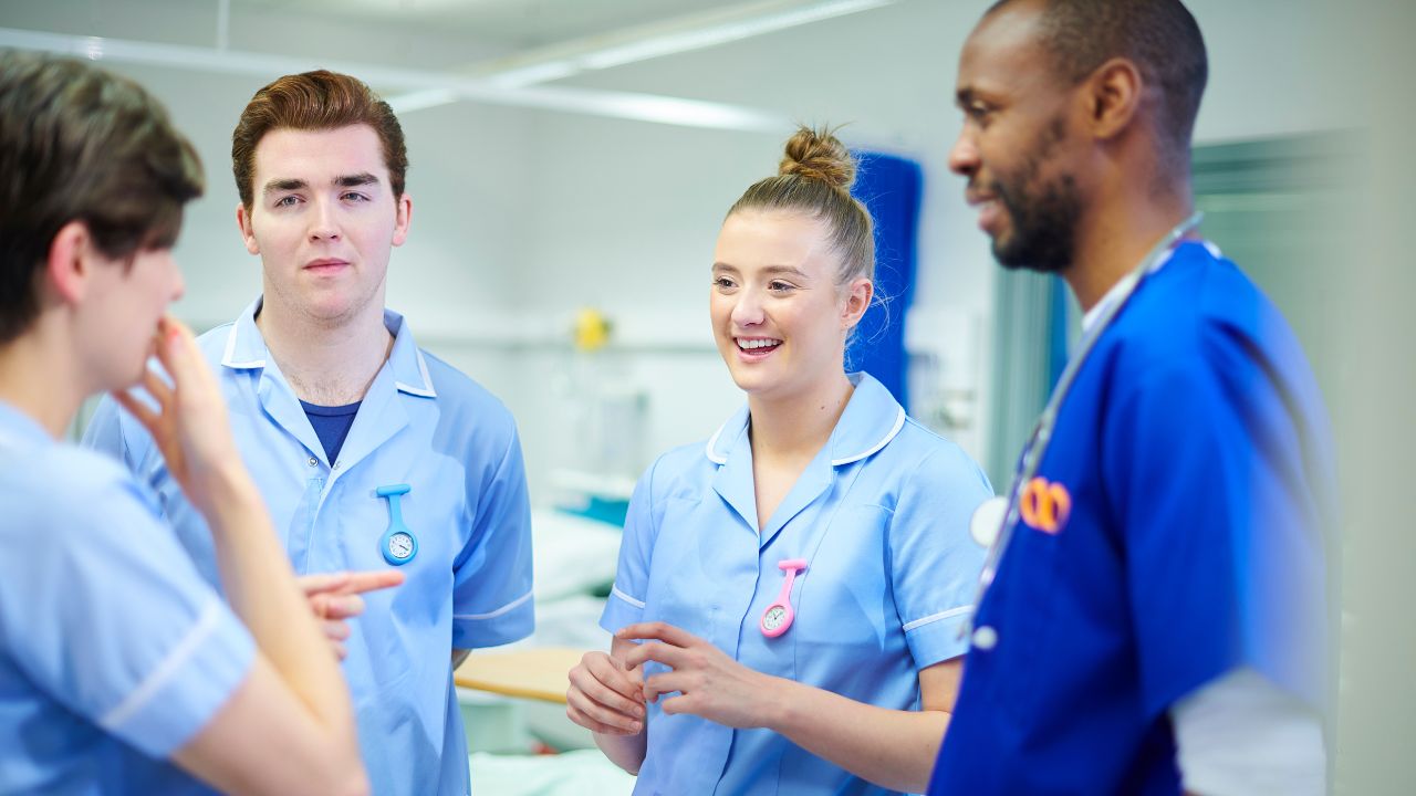 nurses having a conversation