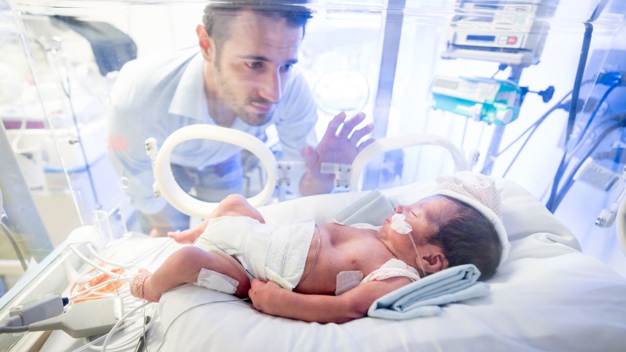 a doctor with a baby