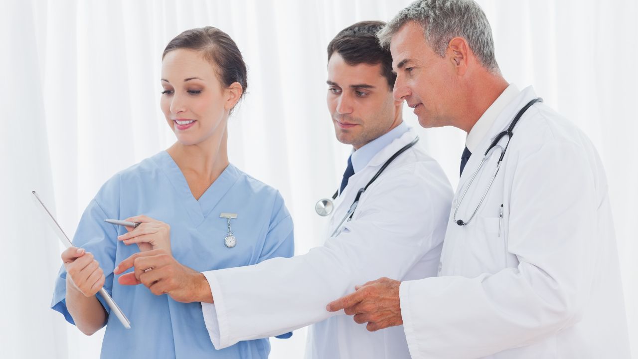 a nurse with doctors