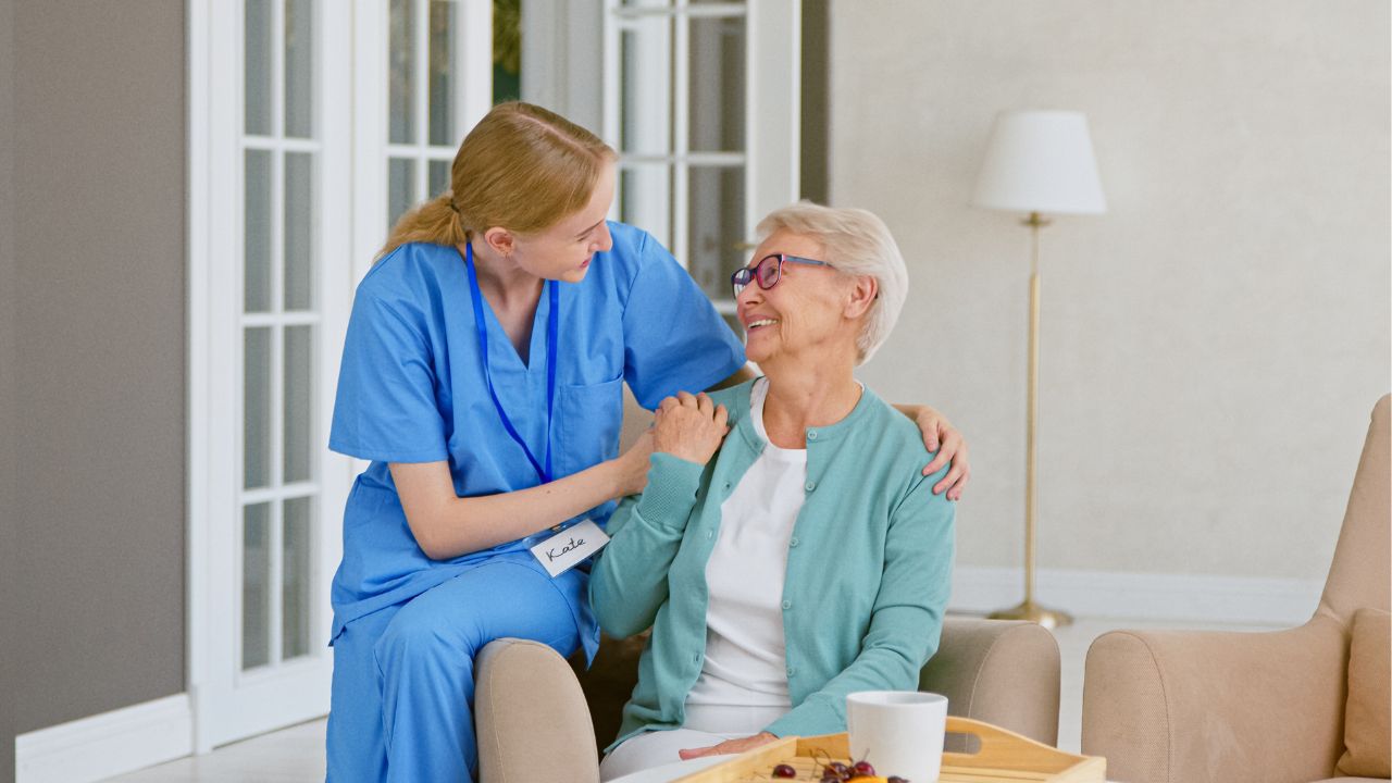 a nurse with a patient