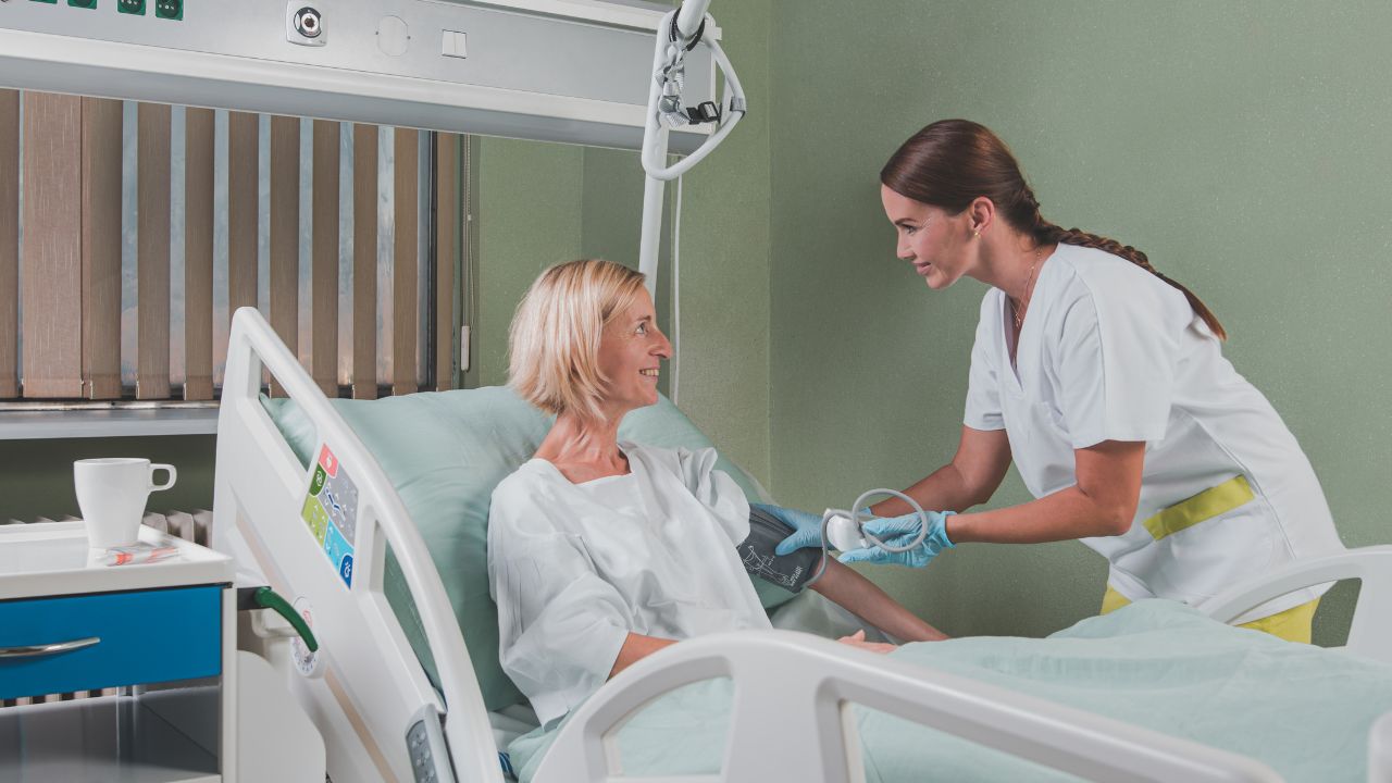 a nurse with one patient