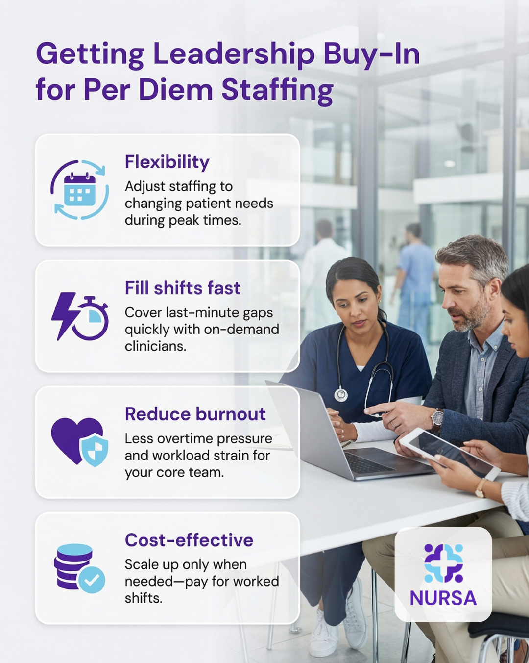 Four benefits of per diem staffing for healthcare facilities