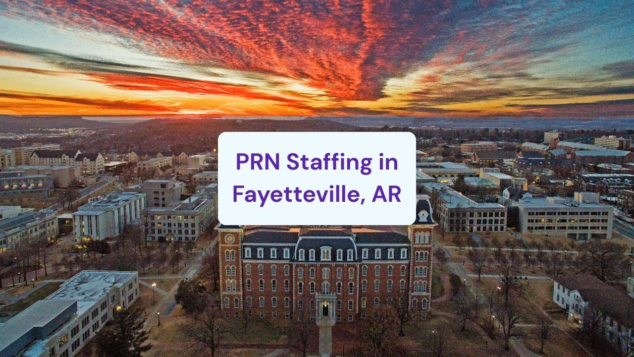 Aerial sunset view of a city