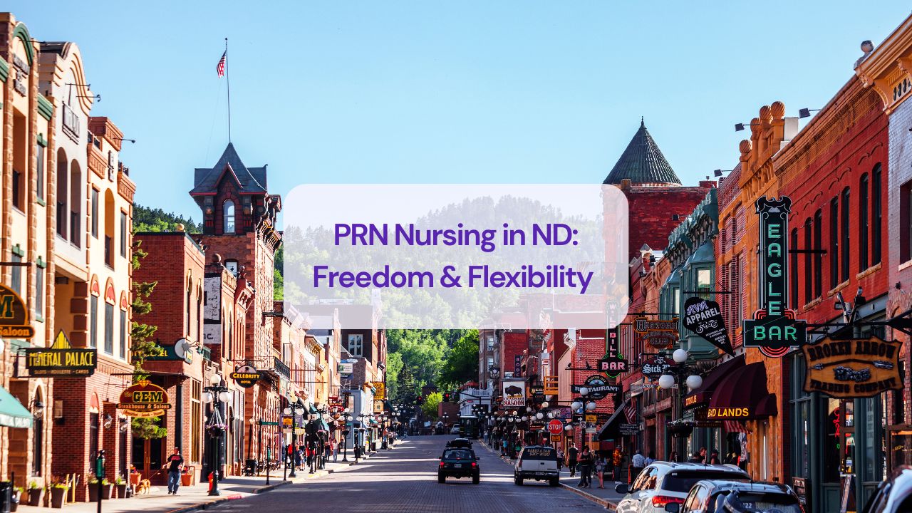 a view of the city , with the shops and buildings around