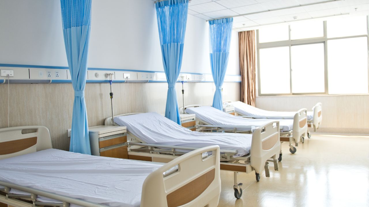 a small room with beds