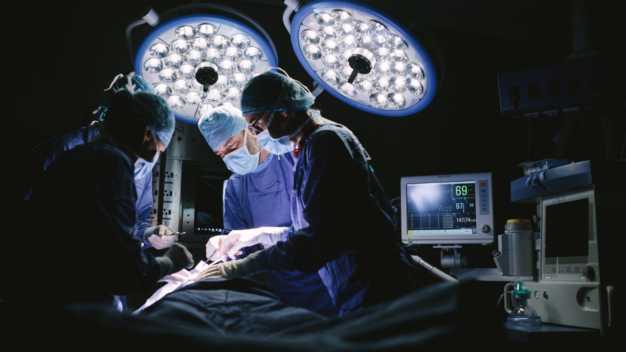 A cath lab nurse and a patient