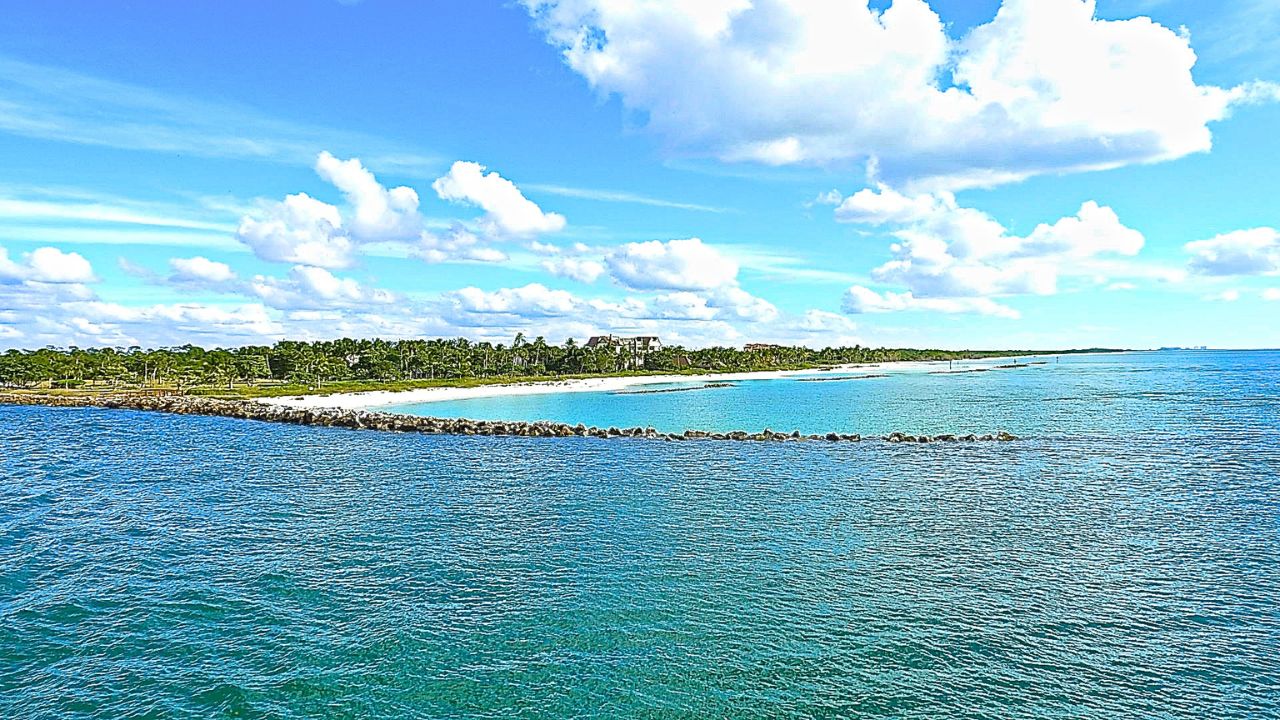 a picture of a beach in palm bay