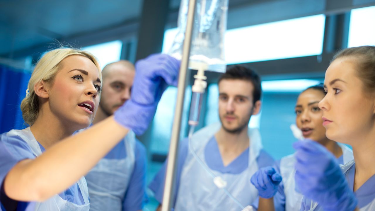 a team of nurses working together