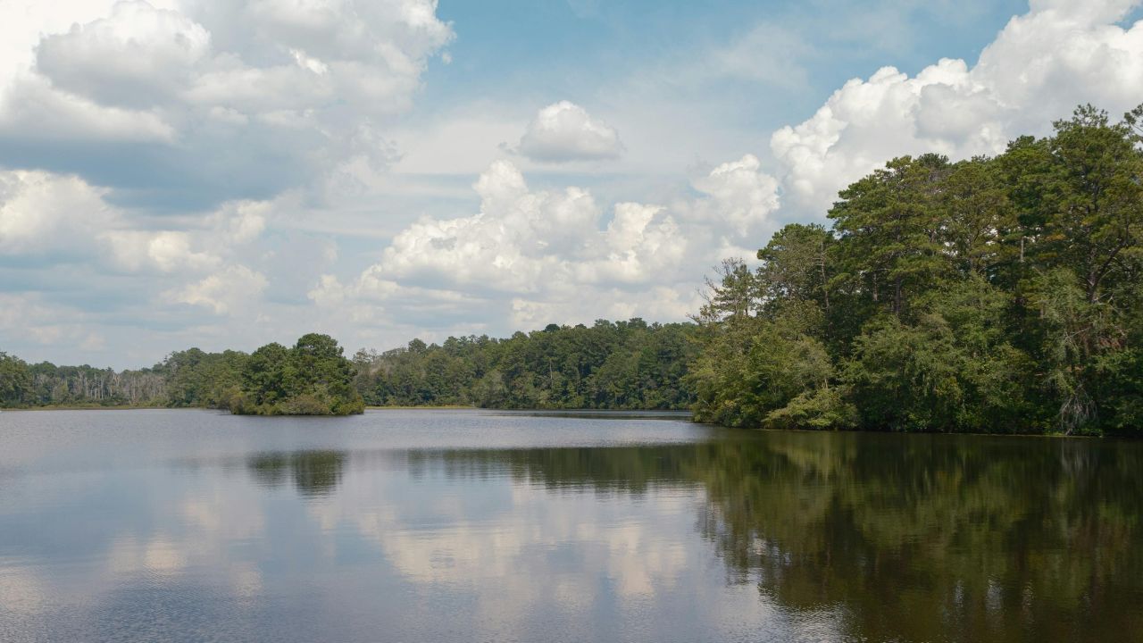 a picture of a lake