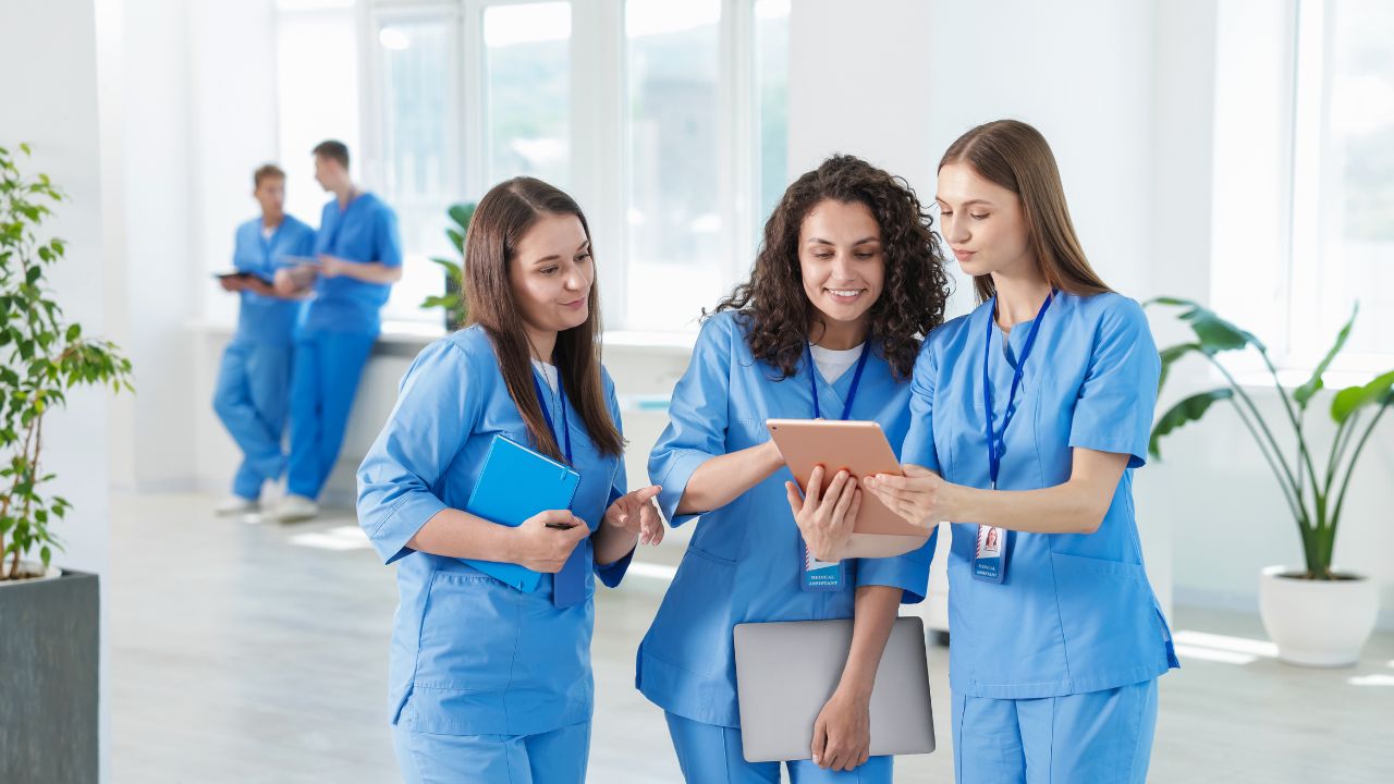 students studying for Practical Nursing Diploma