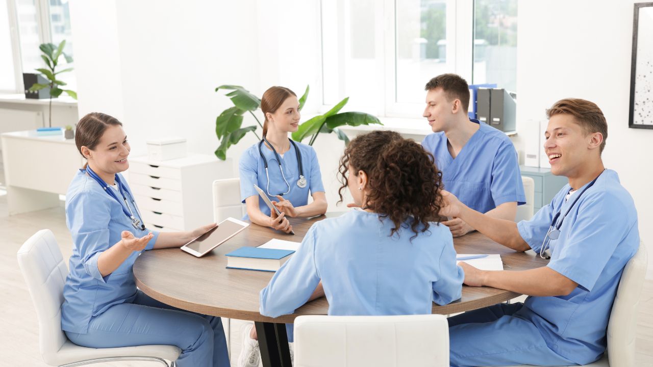 students studying for Nursing Diploma