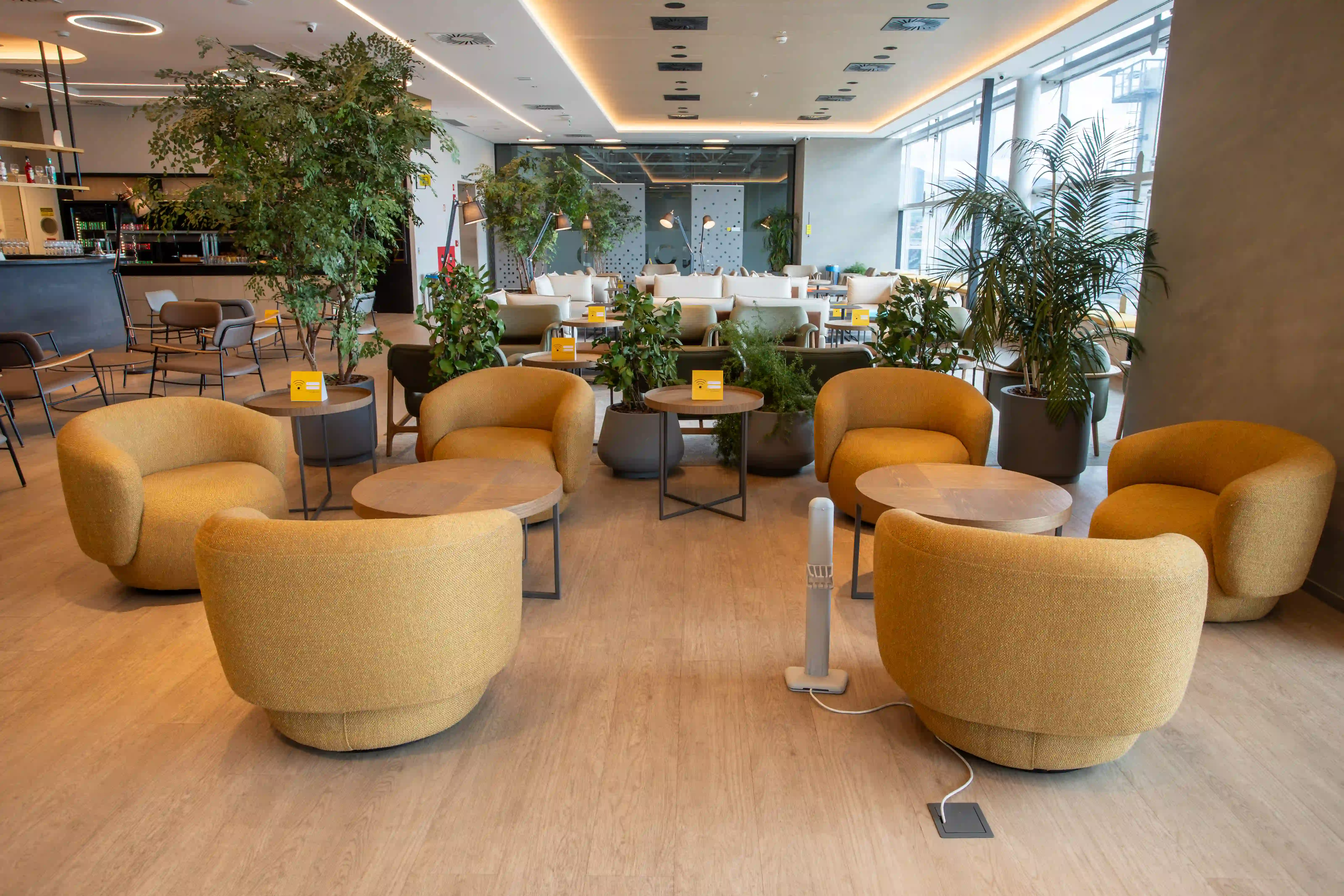 Conforto na Sala VIP Nomad Lounge