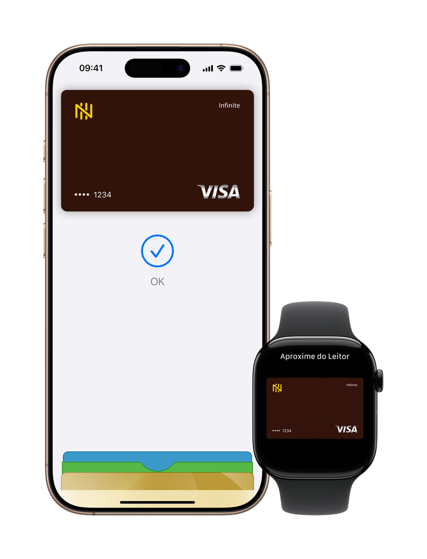 Cartão Nomad Explorer na carteira digital do iPhone e do Apple Watch