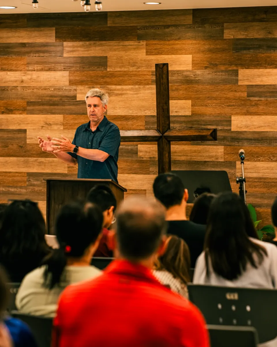 Todd Blackhurst teaching a Sunday gathering