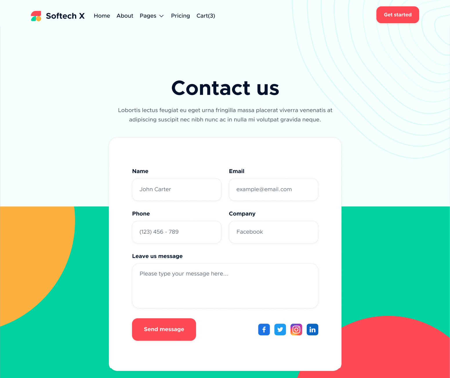 Contact - Softech X Webflow Template