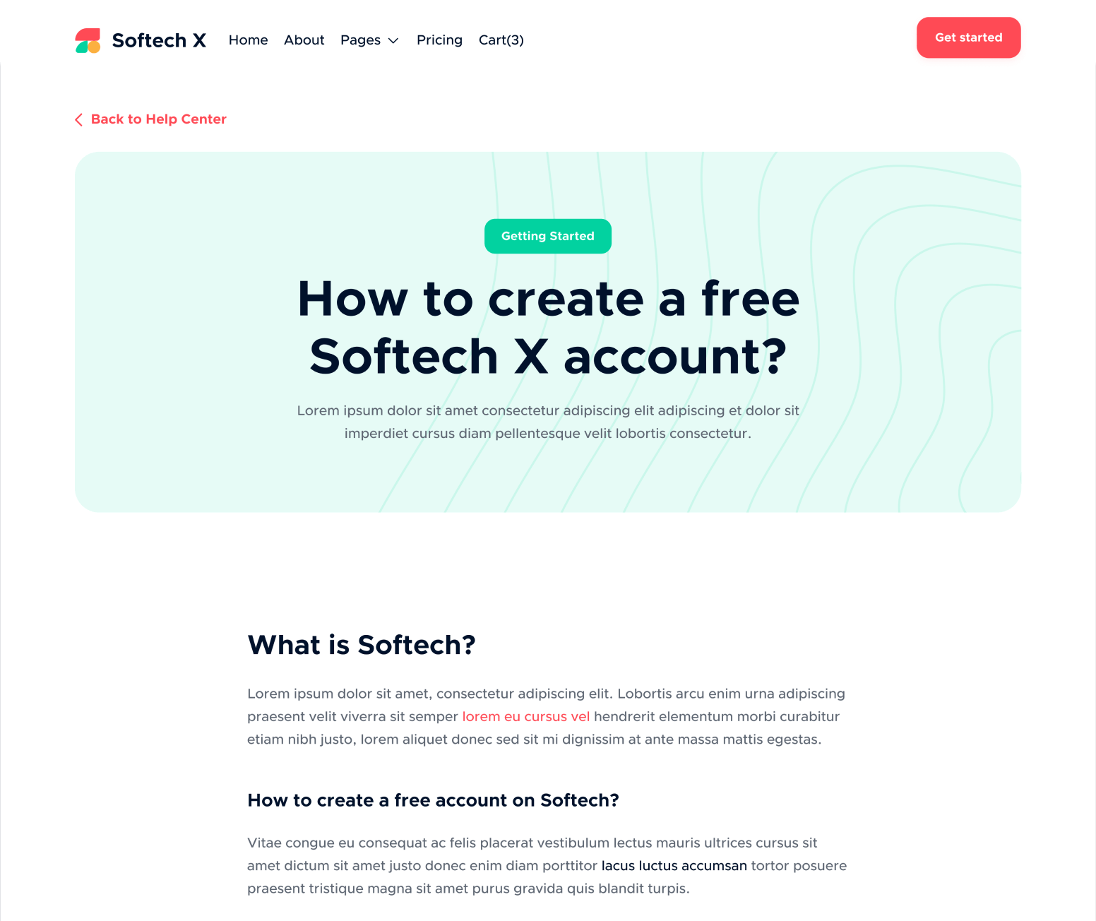 Help Center Single - Softech X Webflow Template