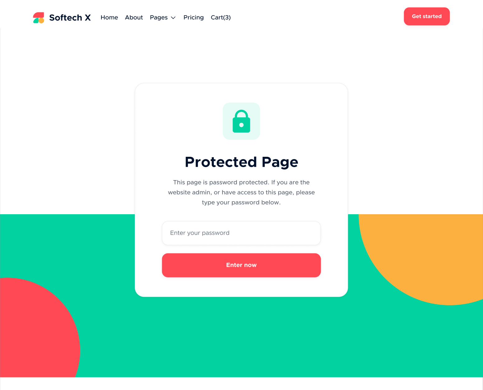 Password Protected - Softech X Webflow Template