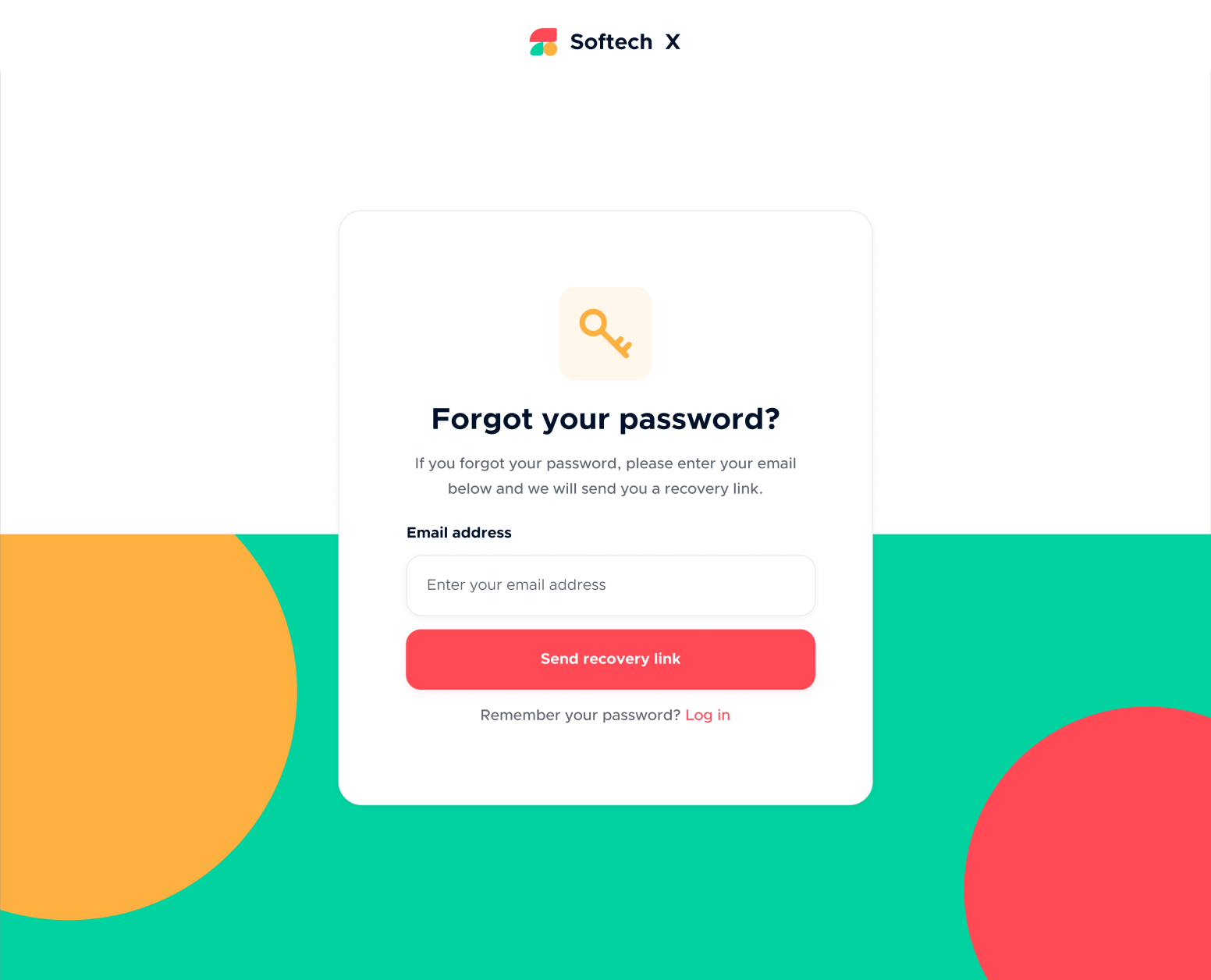 Forgot Password - Softech X Webflow Template