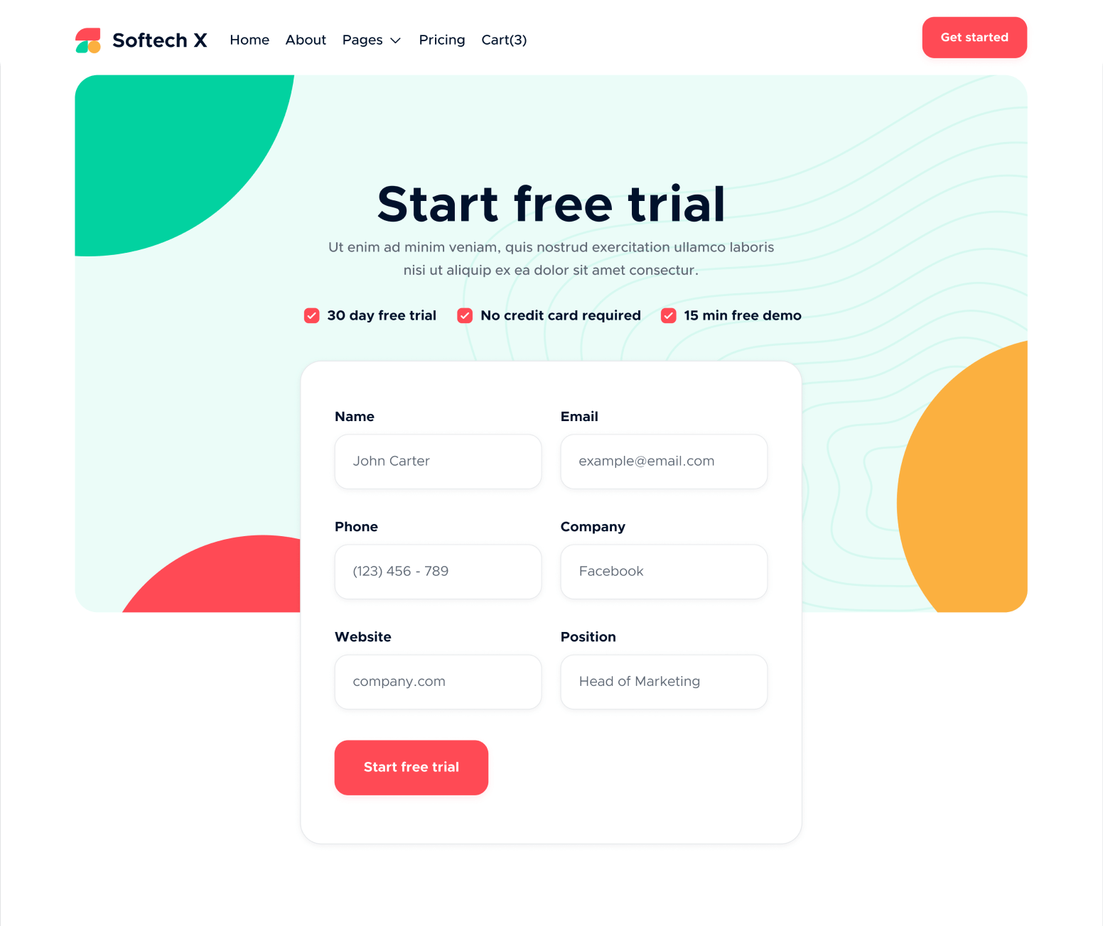 Landing Page - Softech X Webflow Template