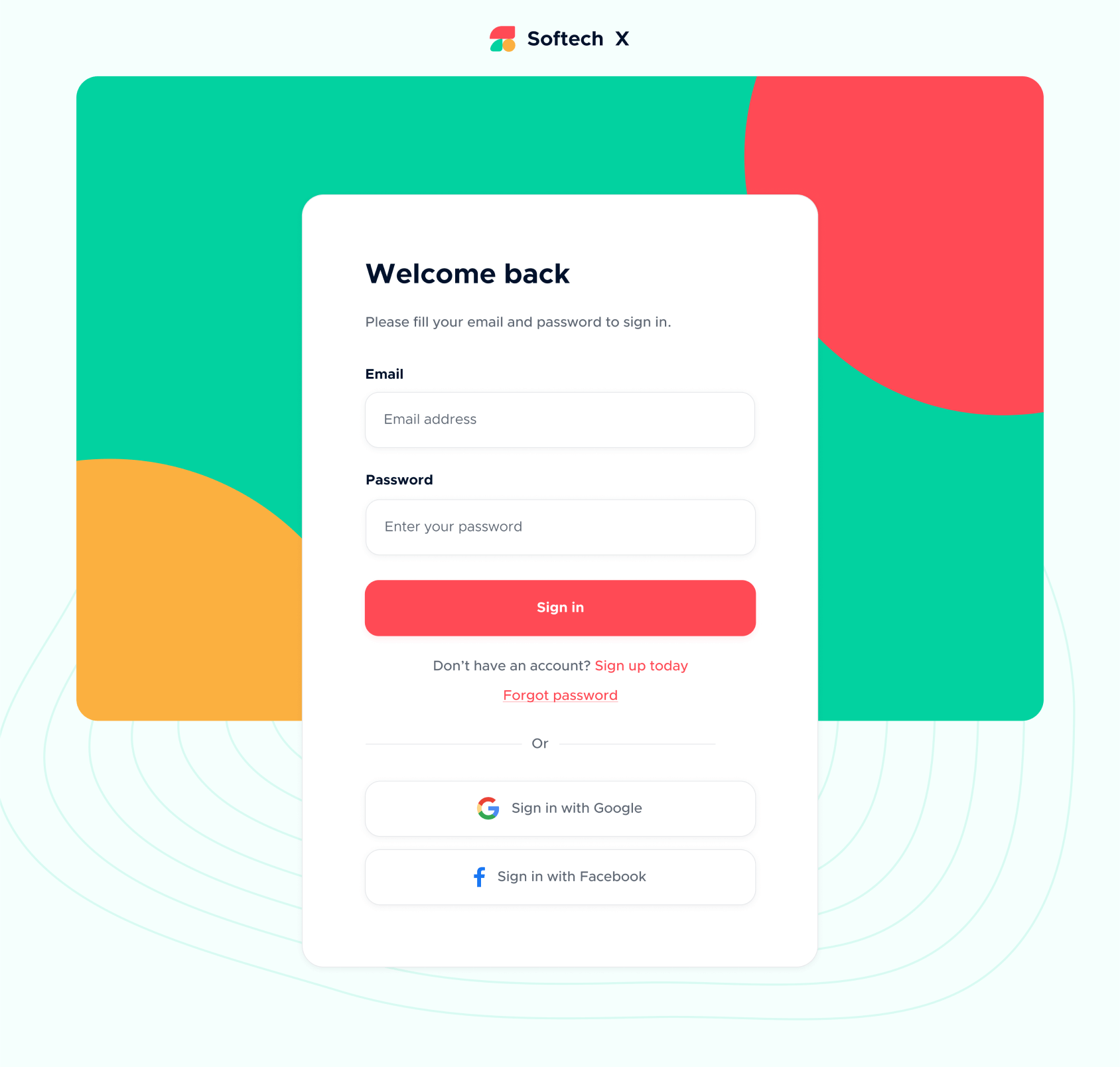 Sign In - Softech X Webflow Template