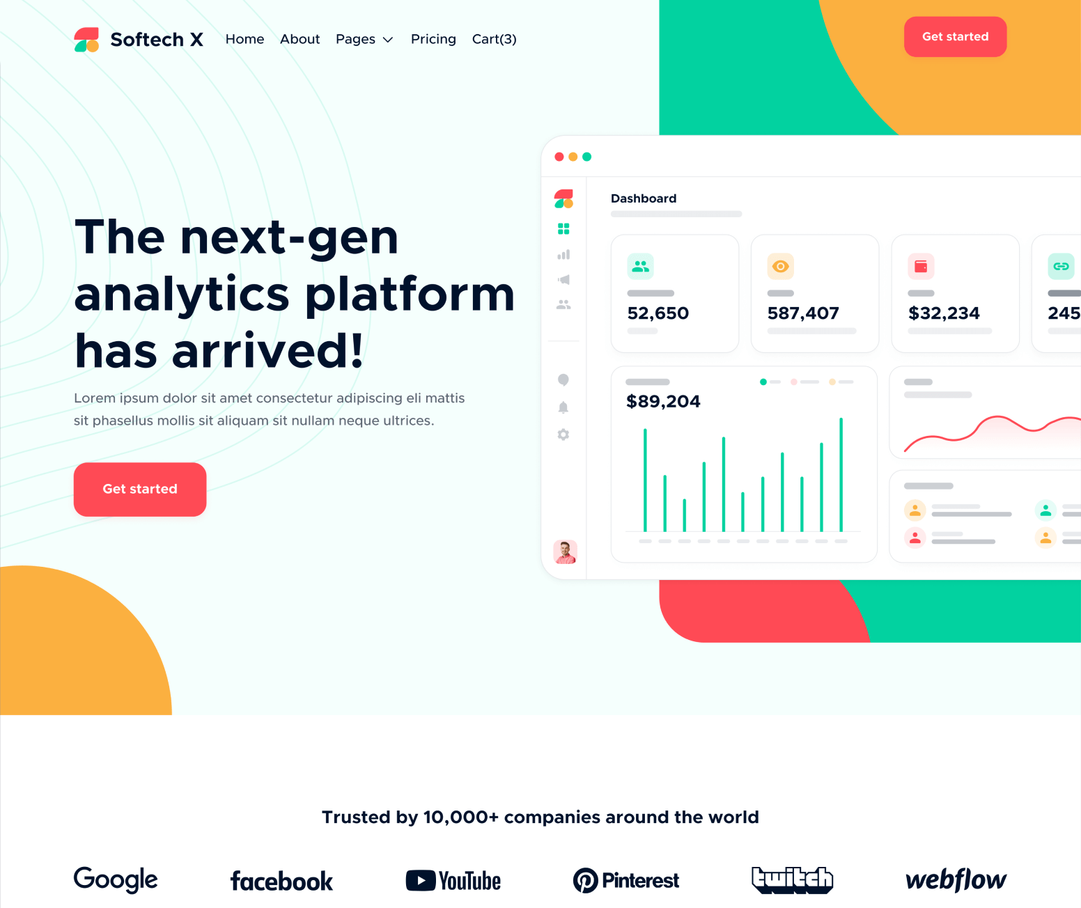 Home V1 - Softech X Webflow Template