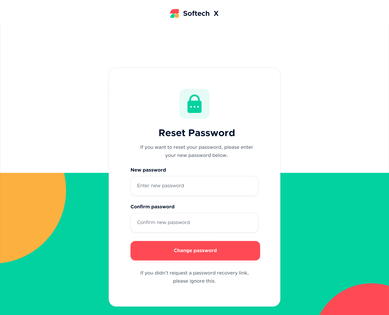 Reset Password - Softech X Webflow Template