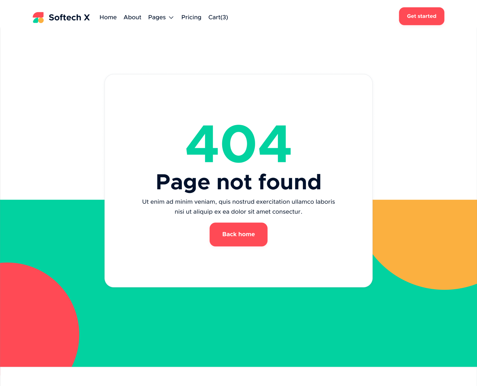 404 - Softech X Webflow Template