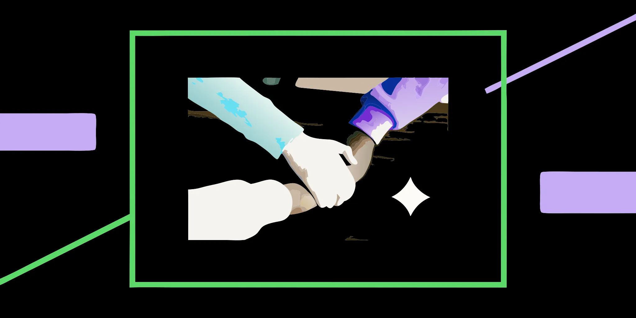 Hands unite for peer-to-peer fundraising.