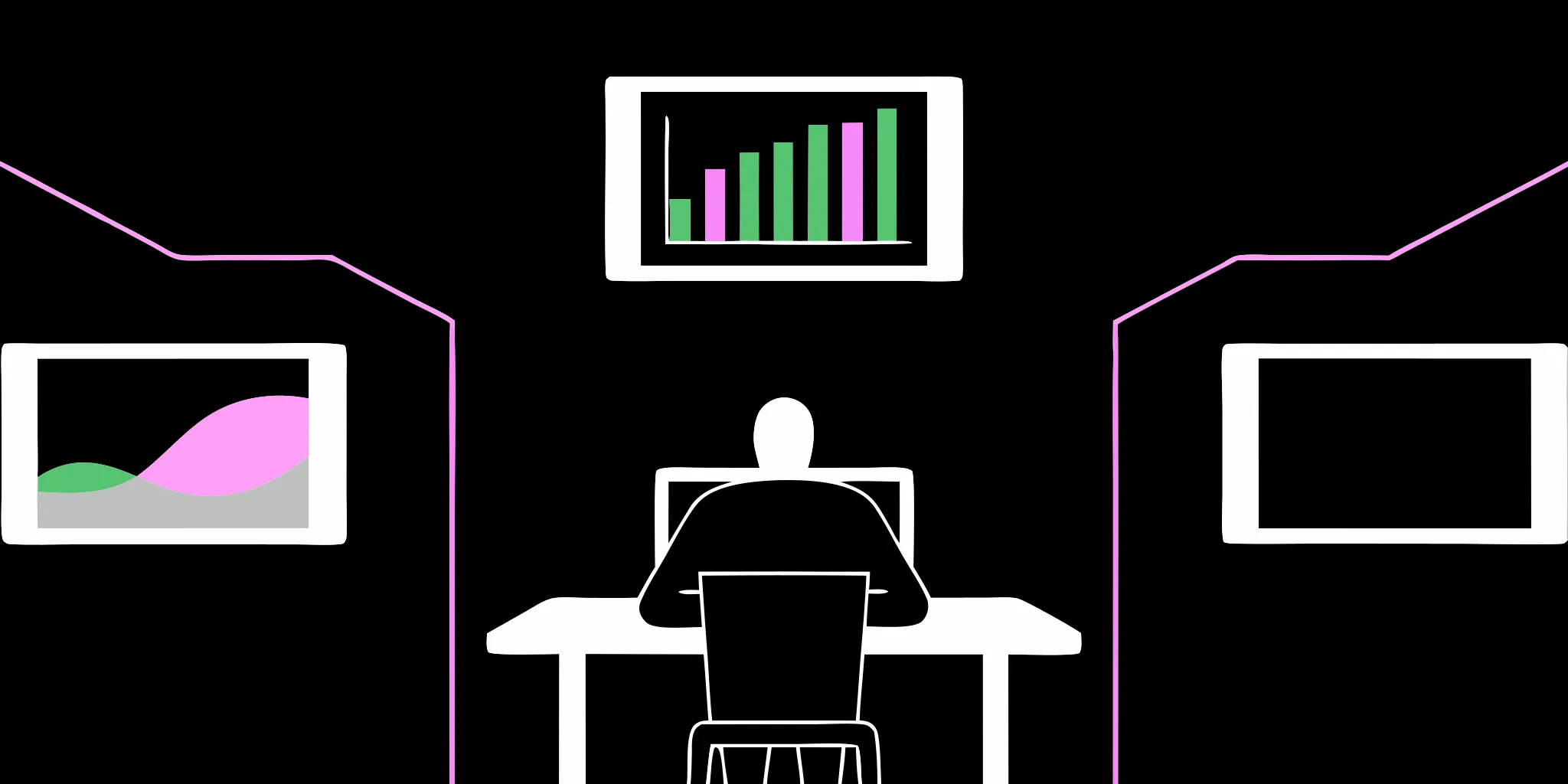 Virtual fundraising event platform dashboard displaying analytics and charts.