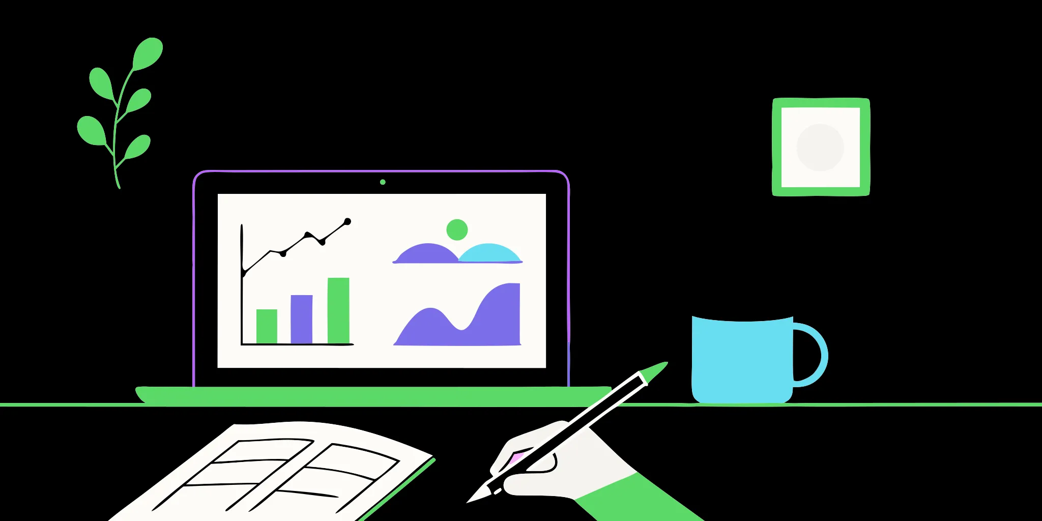Planning a fundraising strategy for nonprofits with data charts on a laptop and handwritten notes.