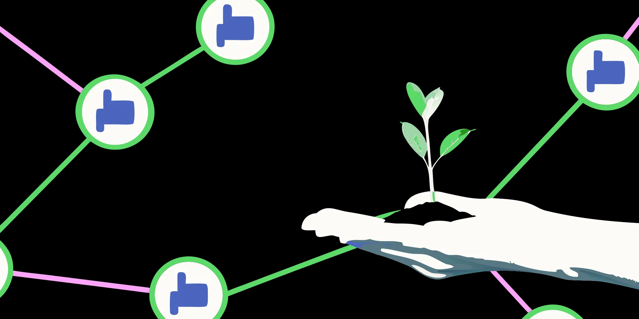 A hand holding a growing plant, a result of the best donor acquisition strategies.