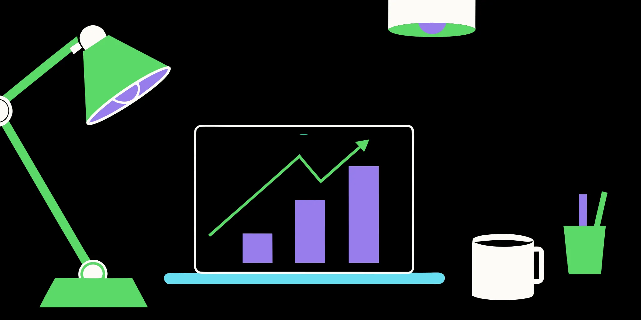 Laptop screen showing analytics from donor retention software with a positive growth chart.