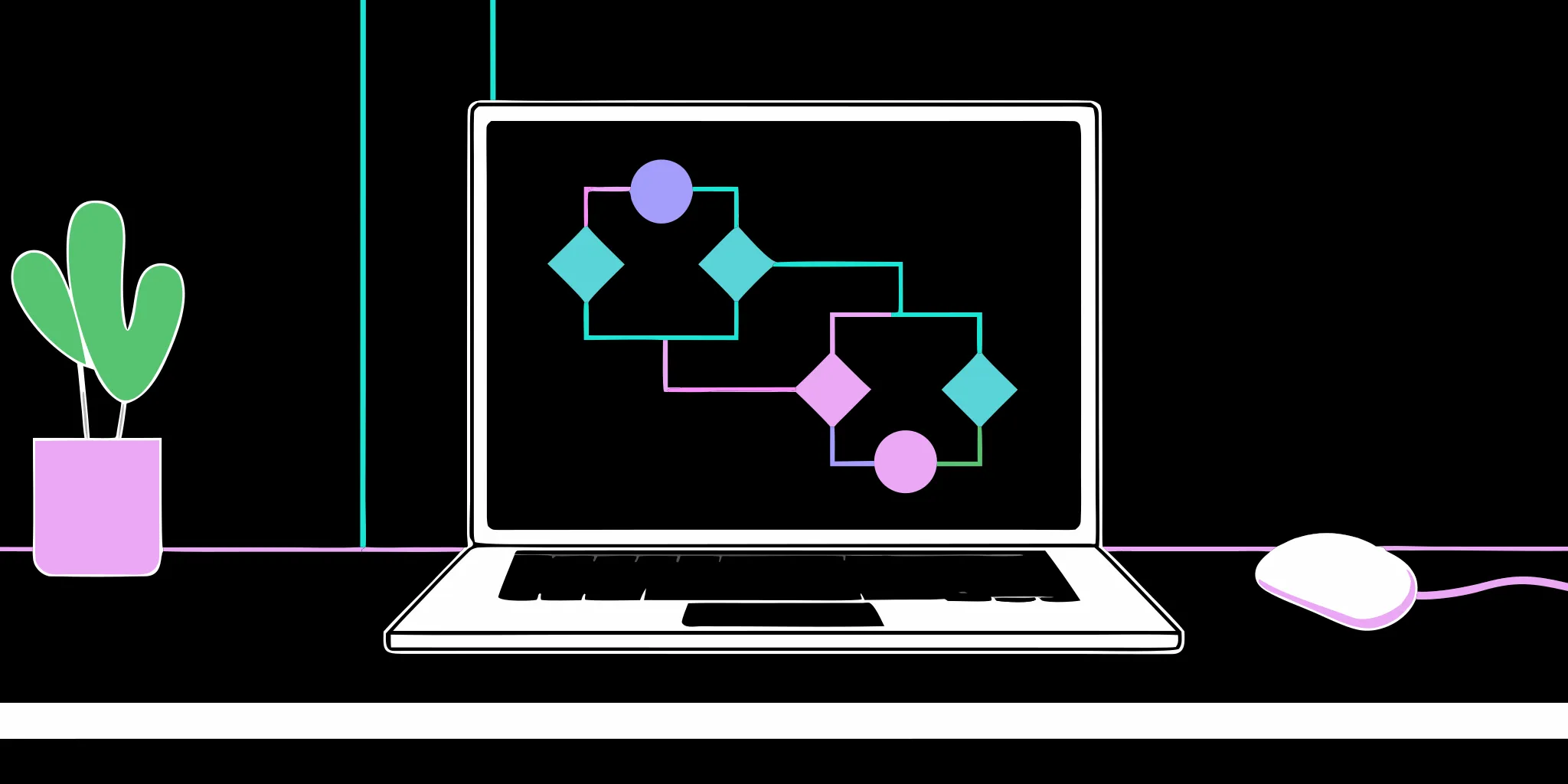 Laptop displaying a workflow from one of the best AI fundraising tools.
