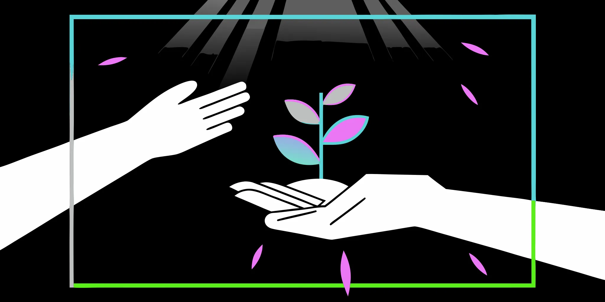 Hands reaching to support a plant, representing why nonprofits are losing donors.