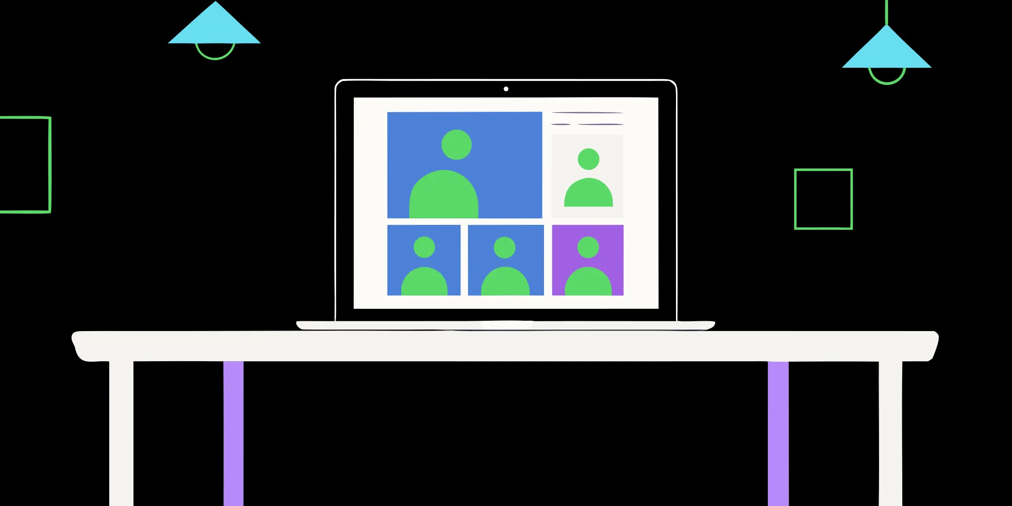 A social media feed on a laptop showing different fundraising post examples.