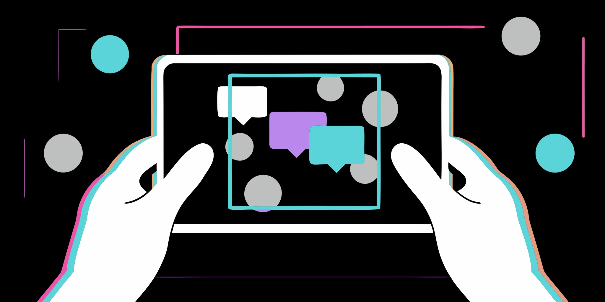 A tablet screen displaying a conversational fundraising chat with a donor.