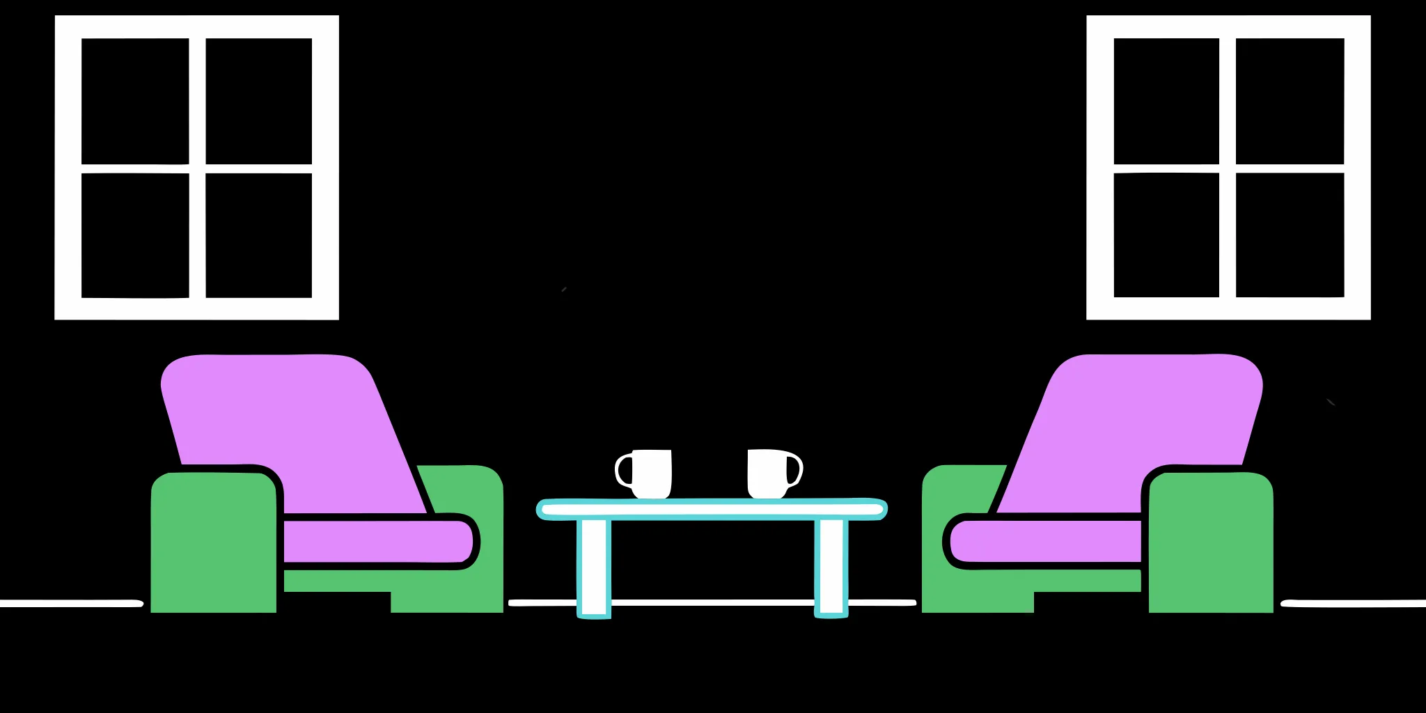 A comfortable setting for a meaningful one-on-one supporter conversation.