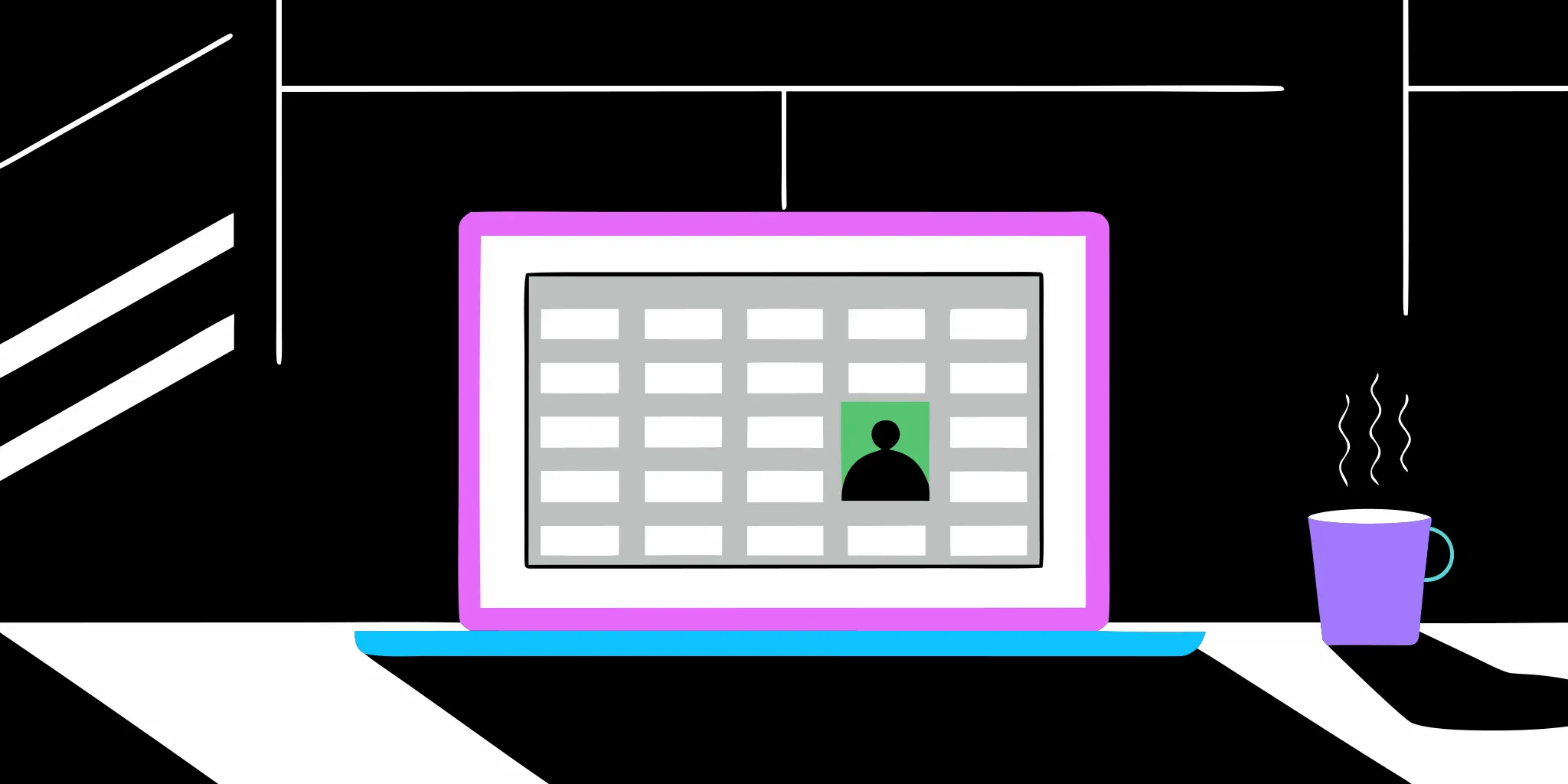 Laptop with a planning spreadsheet for how to host a successful virtual fundraiser.