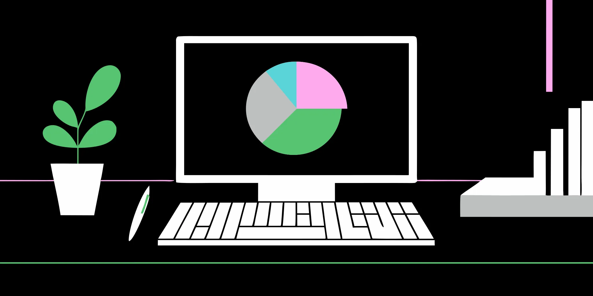 A computer screen with a pie chart showing how to segment donors for nonprofits.