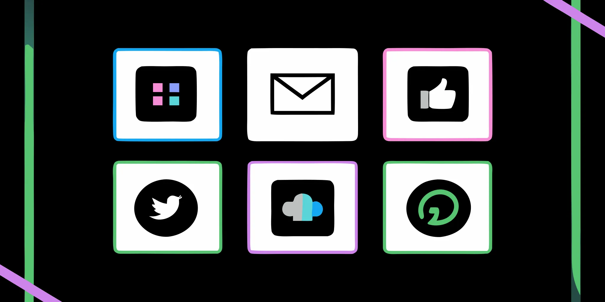 Logos for the 6 best Messenger fundraising platforms for nonprofits.