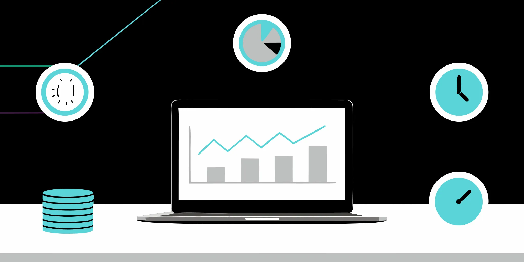 Laptop with charts showing RFM segmentation analysis of nonprofit donor data.